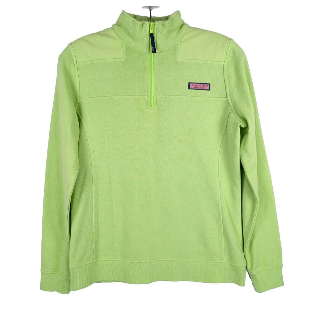Vineyard Vines Womens Shep Shirt XS Lime Green Pullover Sweatshirt NEW w flaws